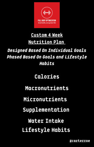 Custom 4 Week Nutrition Plan